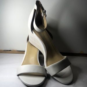 White strap wedges by naturalizer